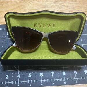 Krewe Nylon Aubry Matt Oyster sunglasses with case